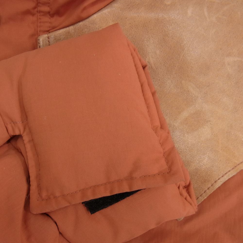 WAREHOUSE ウエアハウス レザーヨーク切替 ダウン ジャケット オレンジ系 38【中古】