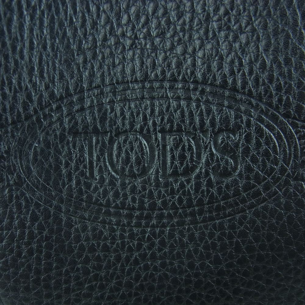 TOD’S トッズ ハラコ スエード 切替 ハンド バッグ ブラック系【中古】