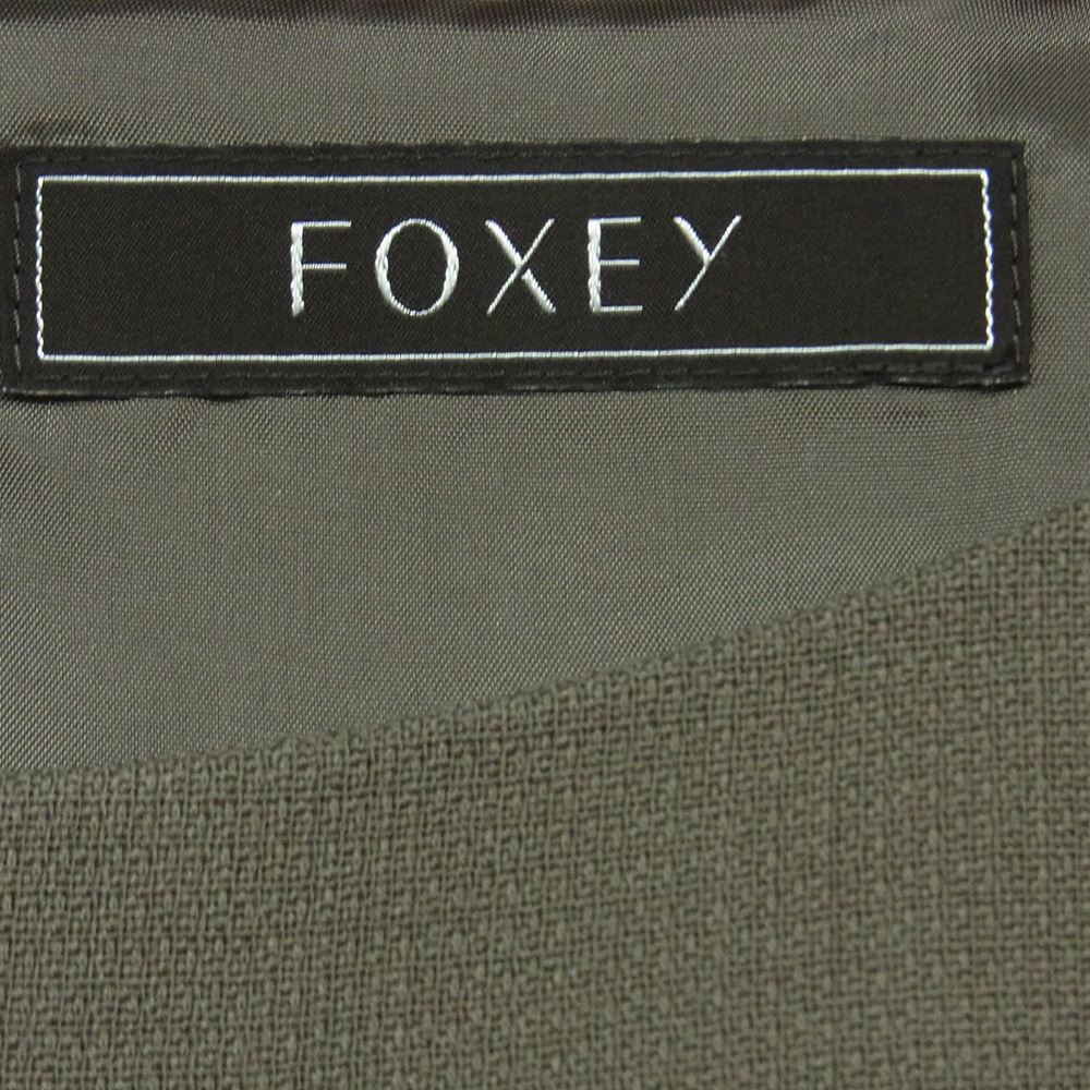 FOXEY フォクシー 39713-AOFN19K 国内正規品 ノースリーブ ワンピース 日本製 グレイッシュブラウン系 38【中古】