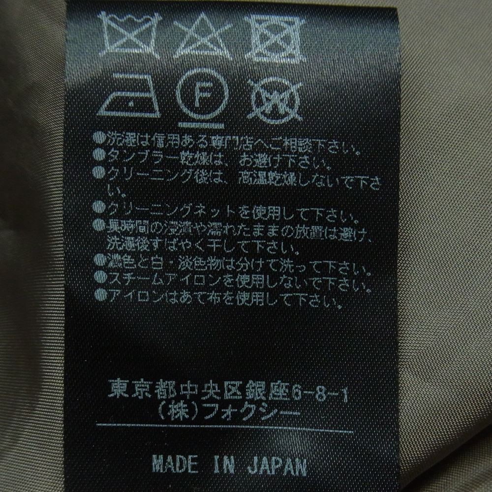 FOXEY フォクシー 39713-AOFN19K 国内正規品 ノースリーブ ワンピース 日本製 グレイッシュブラウン系 38【中古】
