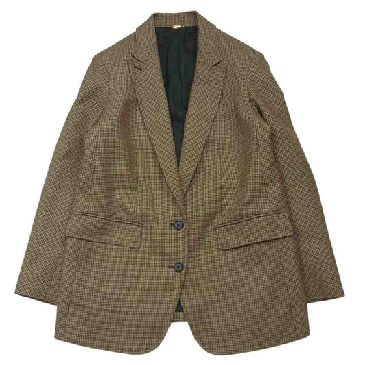 ミューズ ドゥ ドゥーズィエム クラス 千鳥格子 ウール テーラード ジャケット ブラウン系 36【中古】