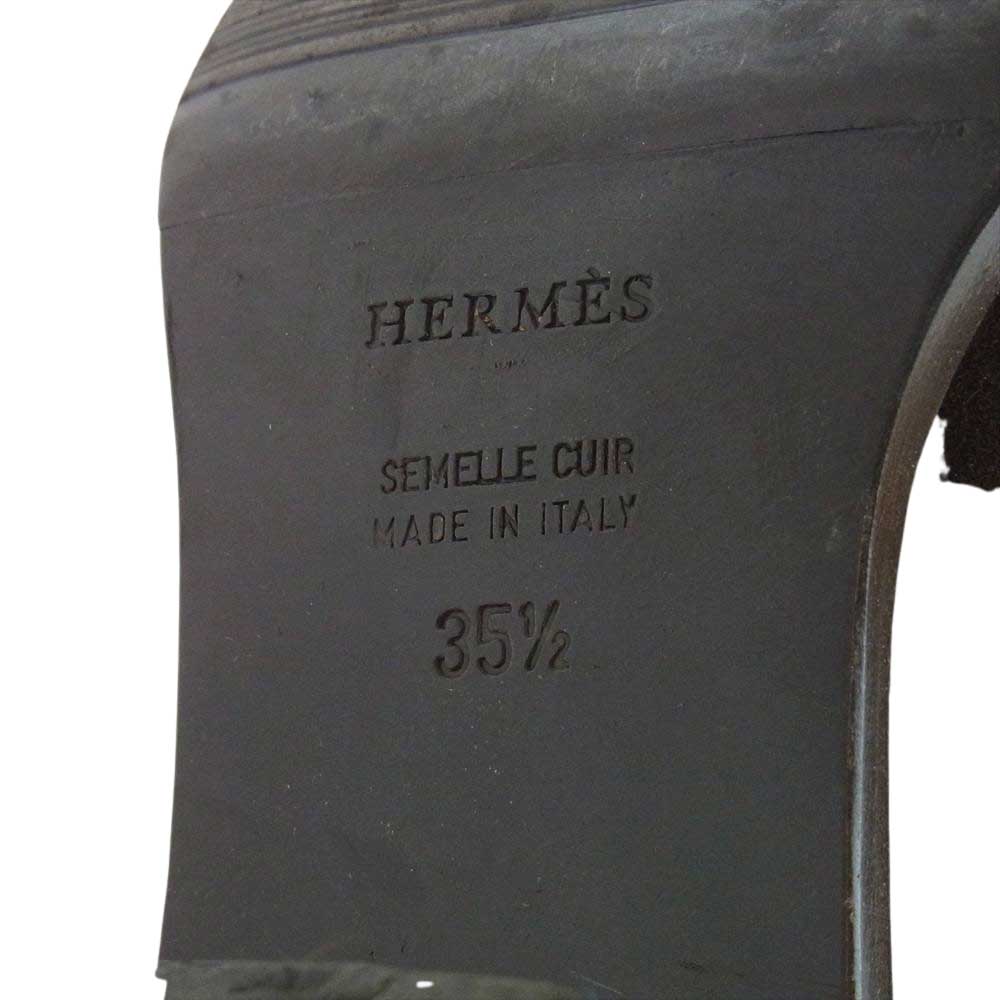 HERMES エルメス レザー ロング スエード ブーツ ブラウン ブラウン系 22.5cm【中古】