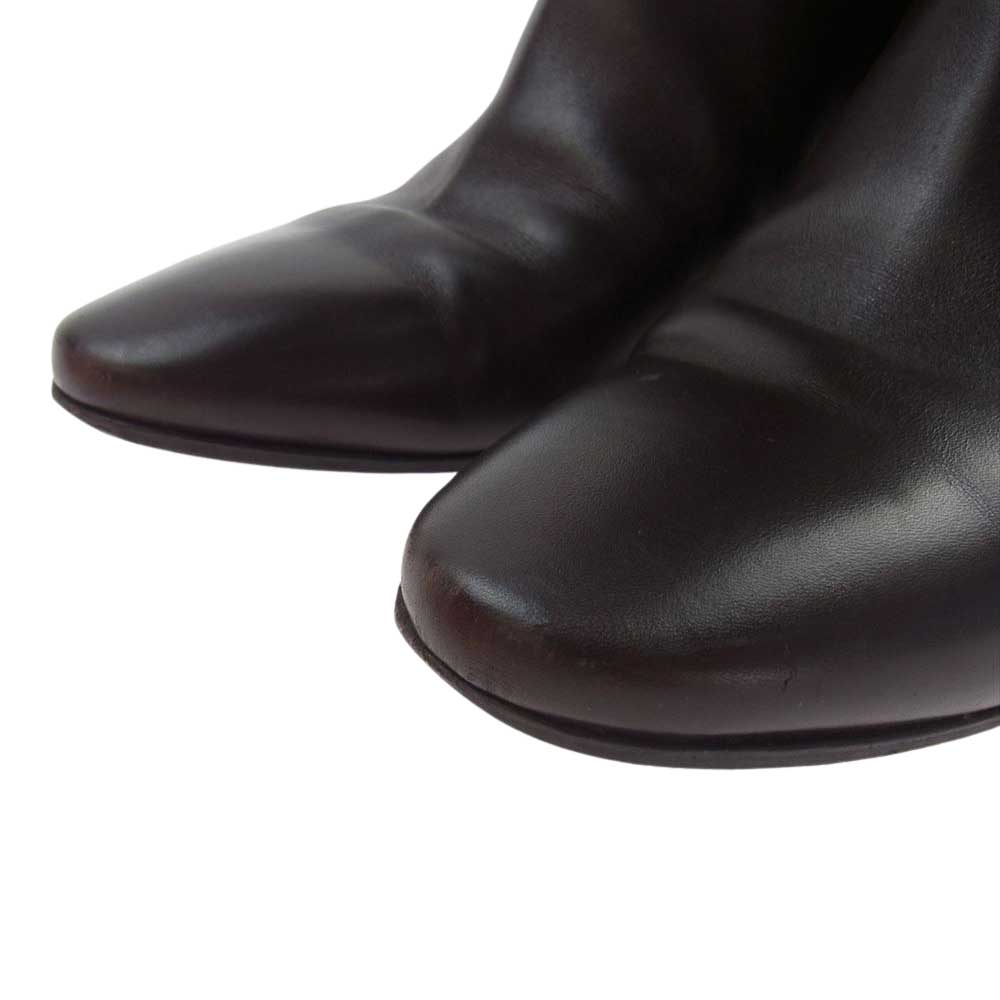 HERMES エルメス レザー ロング ブーツ ブラウン ブラウン系 22.5cm【中古】