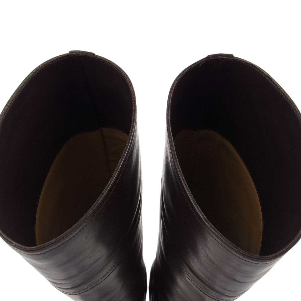 HERMES エルメス レザー ロング ブーツ ブラウン ブラウン系 22.5cm【中古】