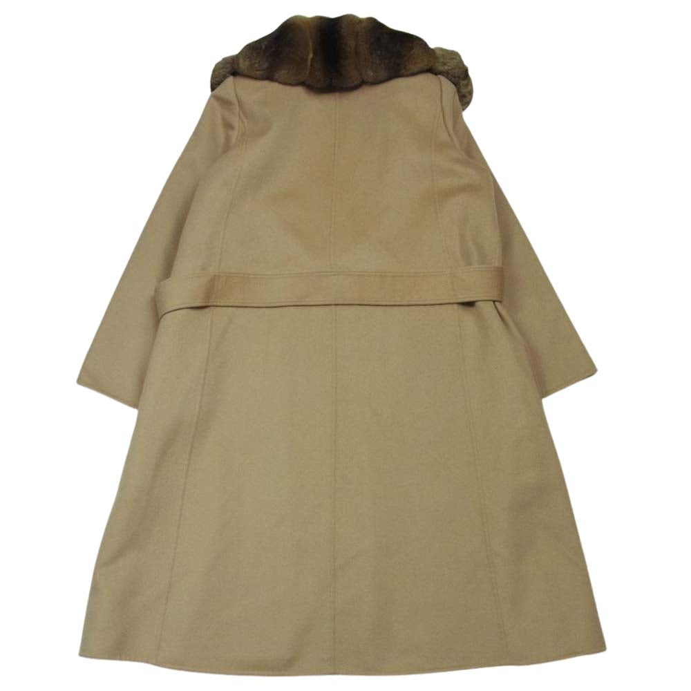 FOXEY フォクシー 27451-ACFA15KN 国内正規品 着脱式 リアルファー カシミヤ ロング ウィンター マスト コート ブラウン系 38【中古】