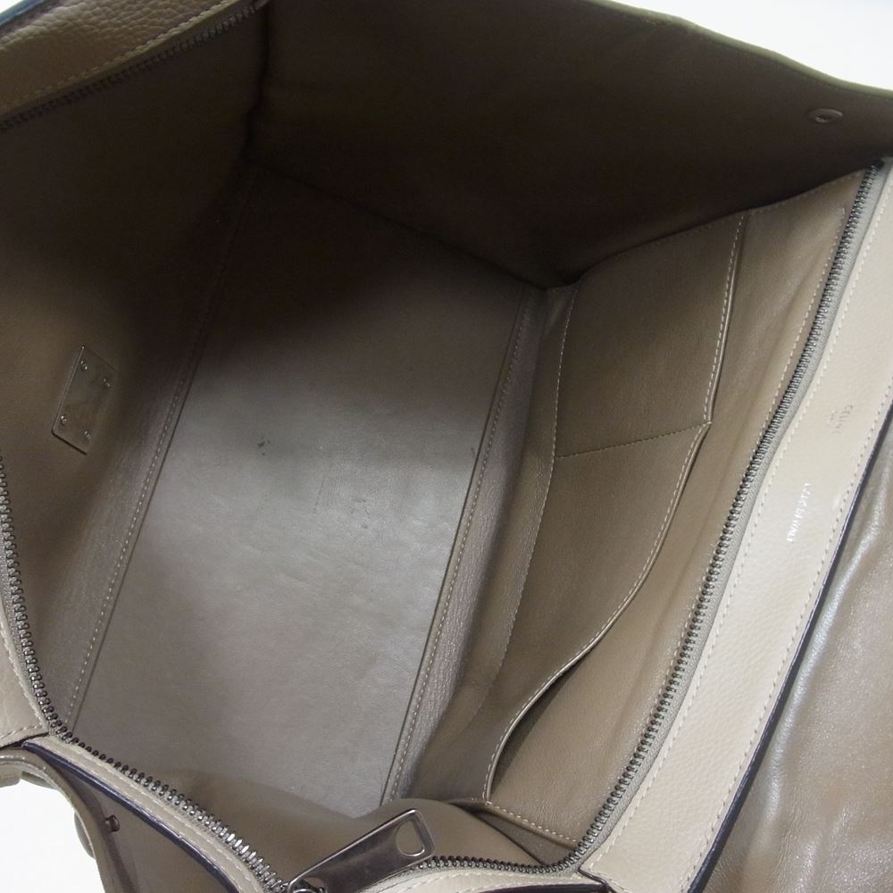 CELINE セリーヌ トラペーズ ミディアム 2way ショルダー ハンド バッグ ベージュ系【中古】