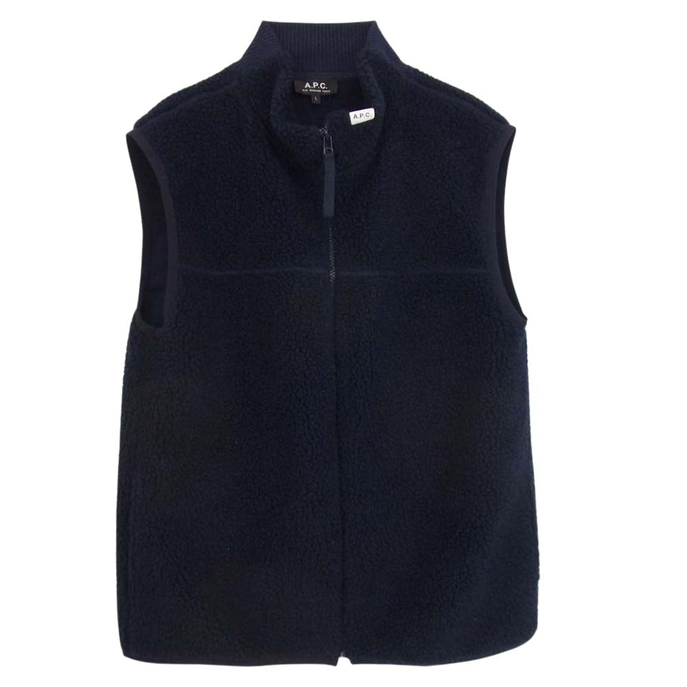 A.P.C. アーペーセー 24206-1-94042 フリース ベスト ネイビー系 L【中古】