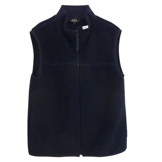 A.P.C. アーペーセー 24206-1-94042 フリース ベスト ネイビー系 L【中古】