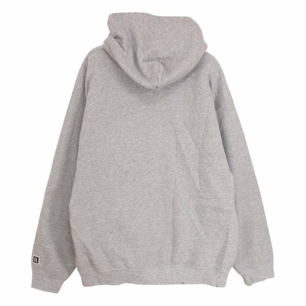 リベレイダース OG LOGO PULLOVER HOODIE パーカー ダメージ ネップ 加工 ロゴ プリント プルオーバー スウェット パーカー グレー系 L【中古】