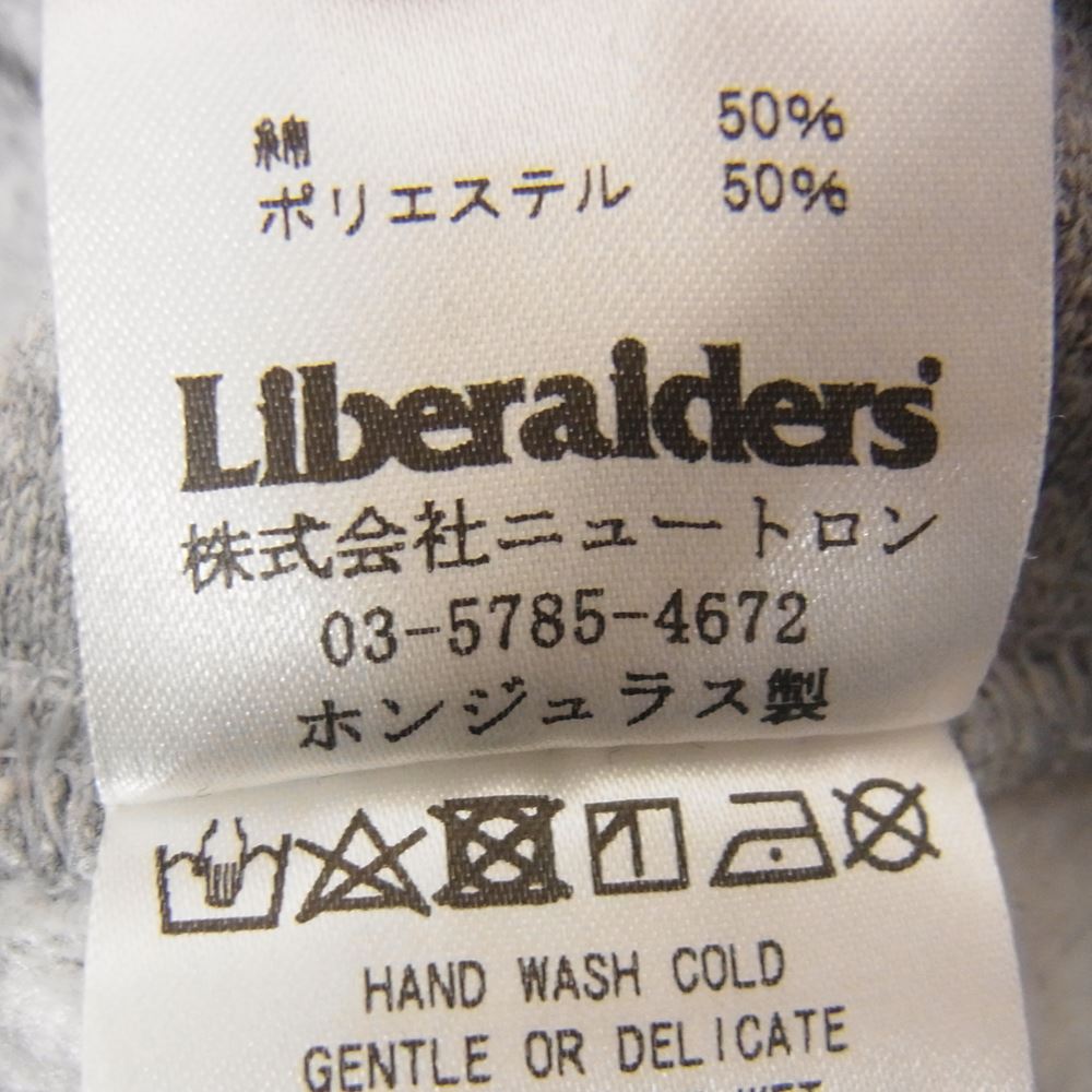 リベレイダース OG LOGO PULLOVER HOODIE パーカー ダメージ ネップ 加工 ロゴ プリント プルオーバー スウェット パーカー グレー系 L【中古】
