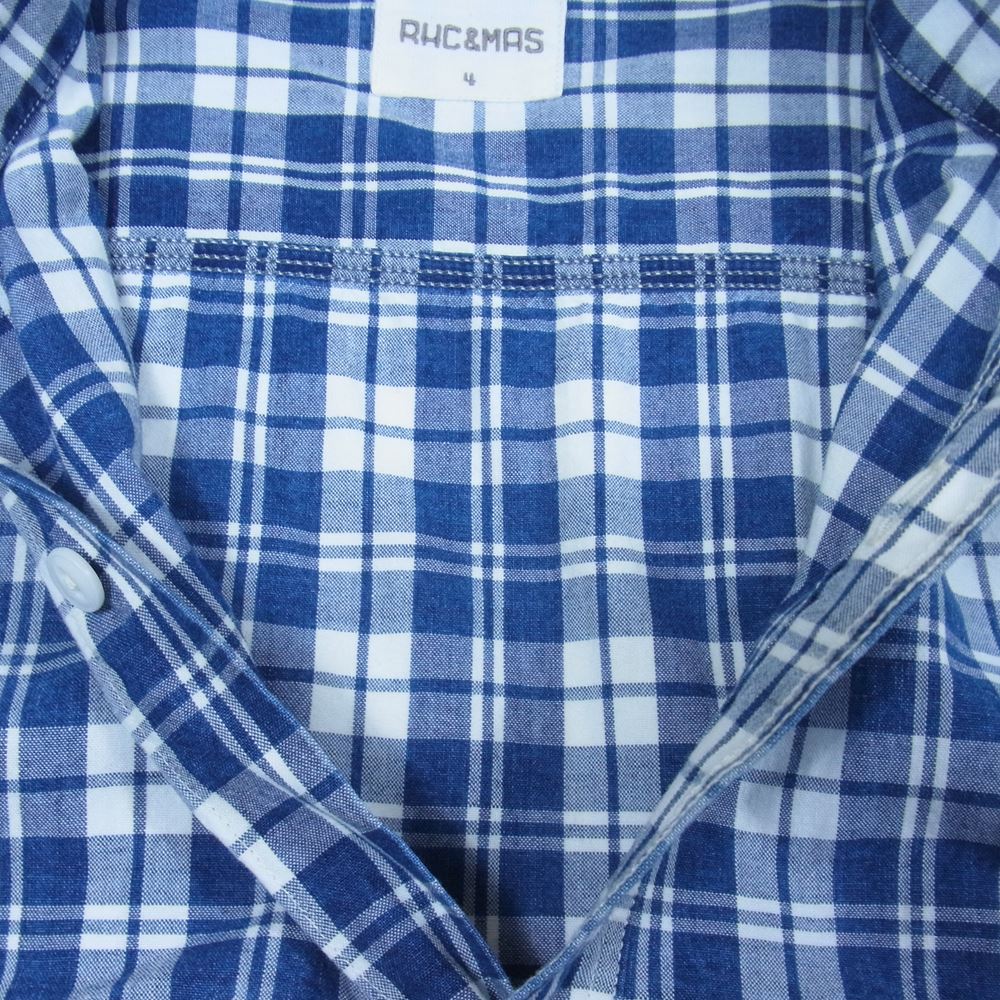 Ron Herman ロンハーマン 2920700206 RHC ＆ MAS チェック 長袖 シャツ ブルー系 L【中古】