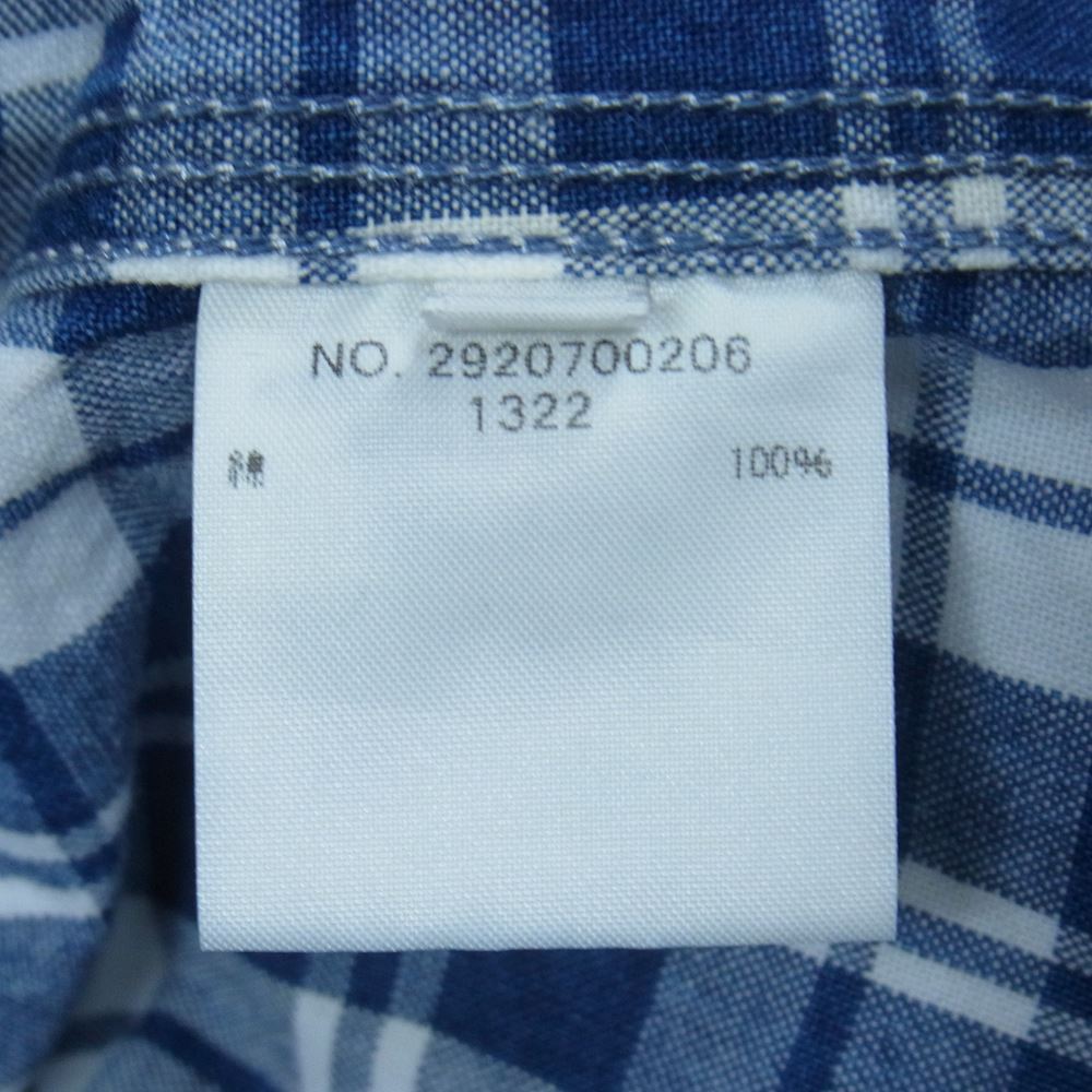 Ron Herman ロンハーマン 2920700206 RHC ＆ MAS チェック 長袖 シャツ ブルー系 L【中古】