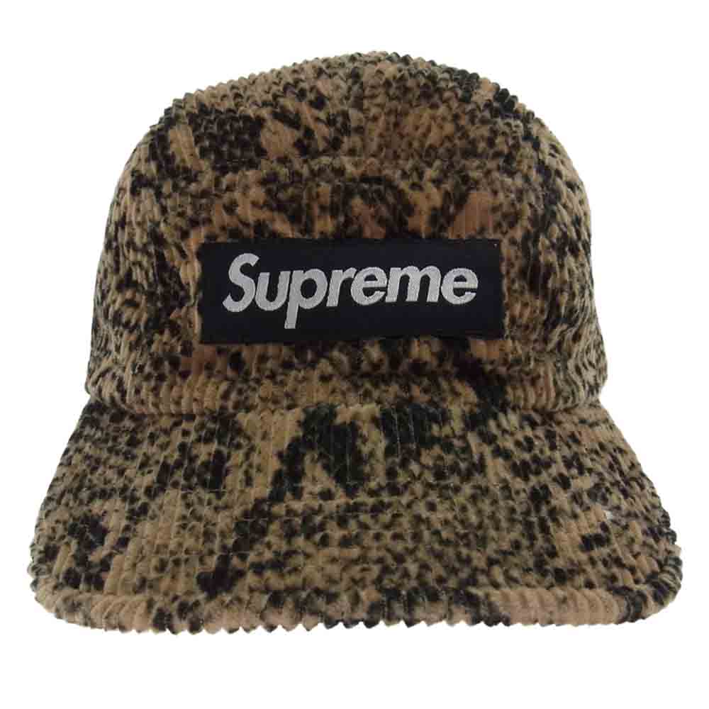 Supreme シュプリーム 20AW Snakeskin Corduroy Camp Cap スネークスキン コーデュロイ BOXロゴ キャップ マルチカラー系【中古】