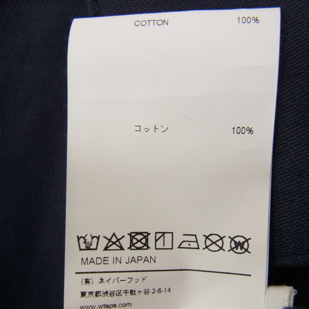 WTAPS ダブルタップス 20AW 202BRDT-SHM01 BUDS LS/COTTON SATIN 長袖シャツ コットン ネイビー系 03【中古】