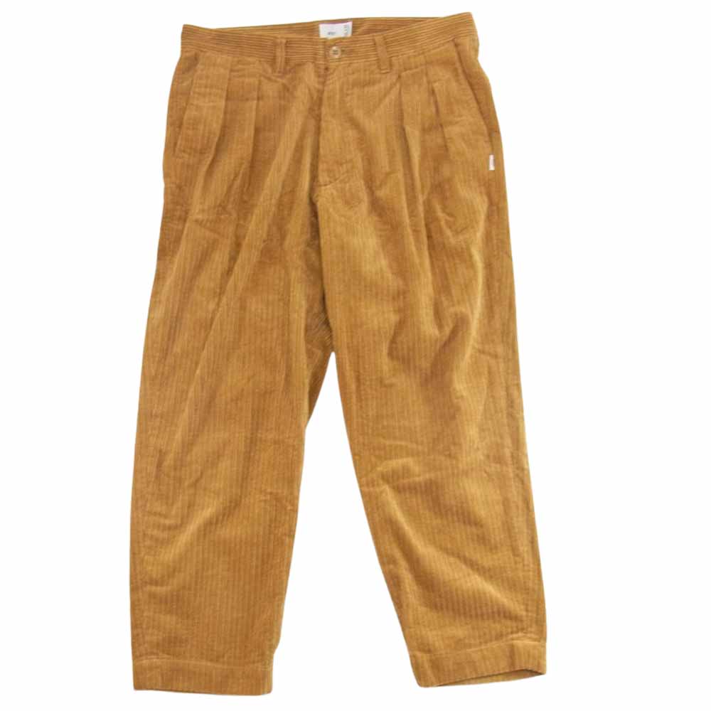 WTAPS ダブルタップス 212TQDT-PTM02 TUCK 02 TROUSERS COTTON CORDUROY コーデュロイ パンツ ブラウン系 03【中古】