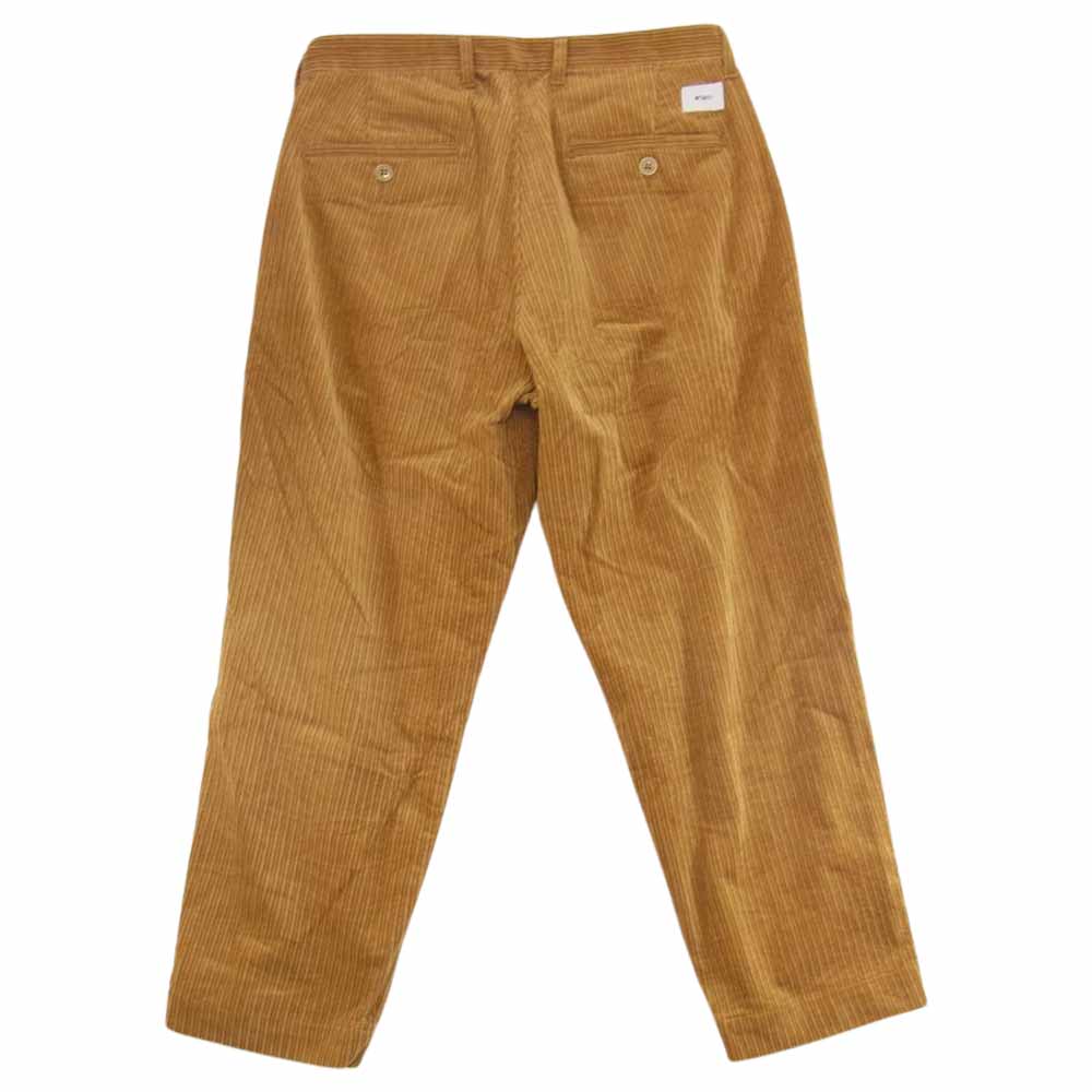 WTAPS ダブルタップス 212TQDT-PTM02 TUCK 02 TROUSERS COTTON CORDUROY コーデュロイ パンツ ブラウン系 03【中古】
