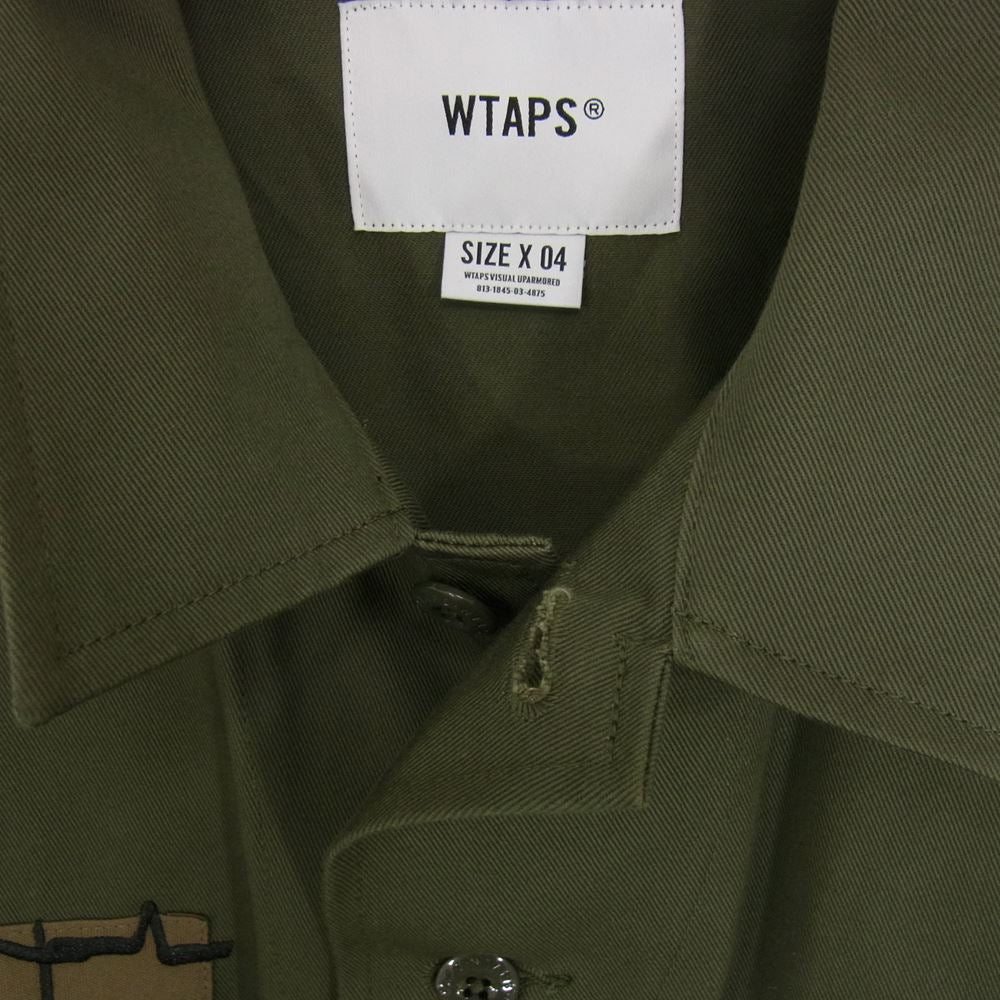 WTAPS ダブルタップス 21AW 212WDT-SHM02 JUNGLE BRAIN EMBROIDERED JACKET ジャケット カーキ系 04【中古】
