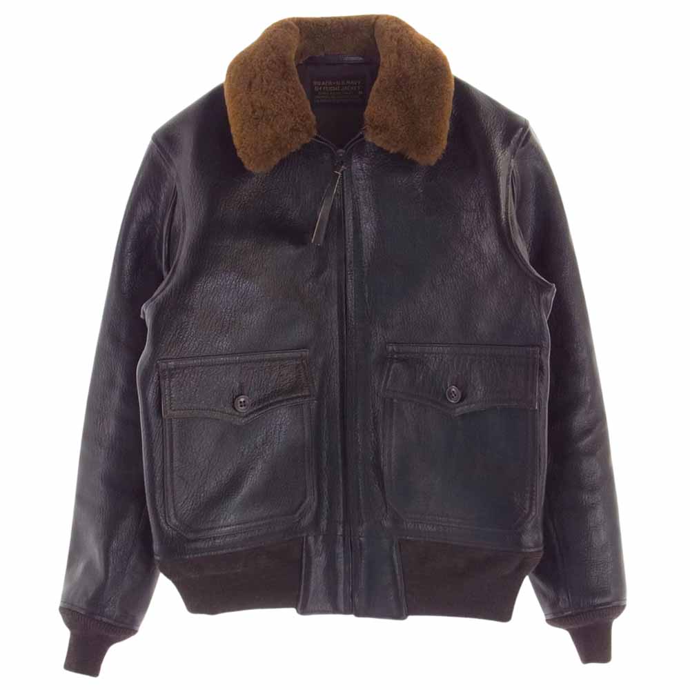 レインボーカントリー RCL-10074 U.S.NAVY G-1 FLIGHT JACKET ベジタン ゴートスキン フライト ジャケット ダークシールブラウン 36【美品】【中古】
