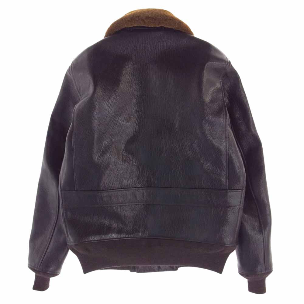 レインボーカントリー RCL-10074 U.S.NAVY G-1 FLIGHT JACKET ベジタン ゴートスキン フライト ジャケット ダークシールブラウン 36【美品】【中古】