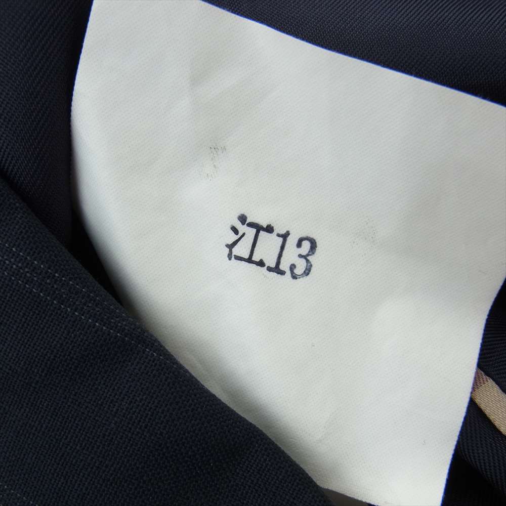 BURBERRY LONDON バーバリー ロンドン ストライプ テーラードジャケット スラックスパンツ セットアップ ネイビー ダークネイビー系 46【中古】