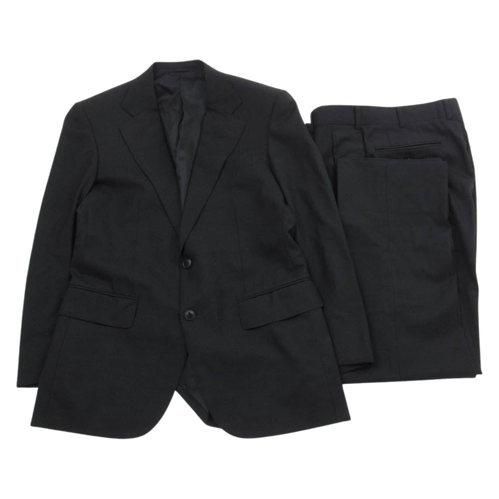 BURBERRY LONDON バーバリー ロンドン ストライプ テーラードジャケット スラックスパンツ セットアップ ブラック ブラック系【中古】