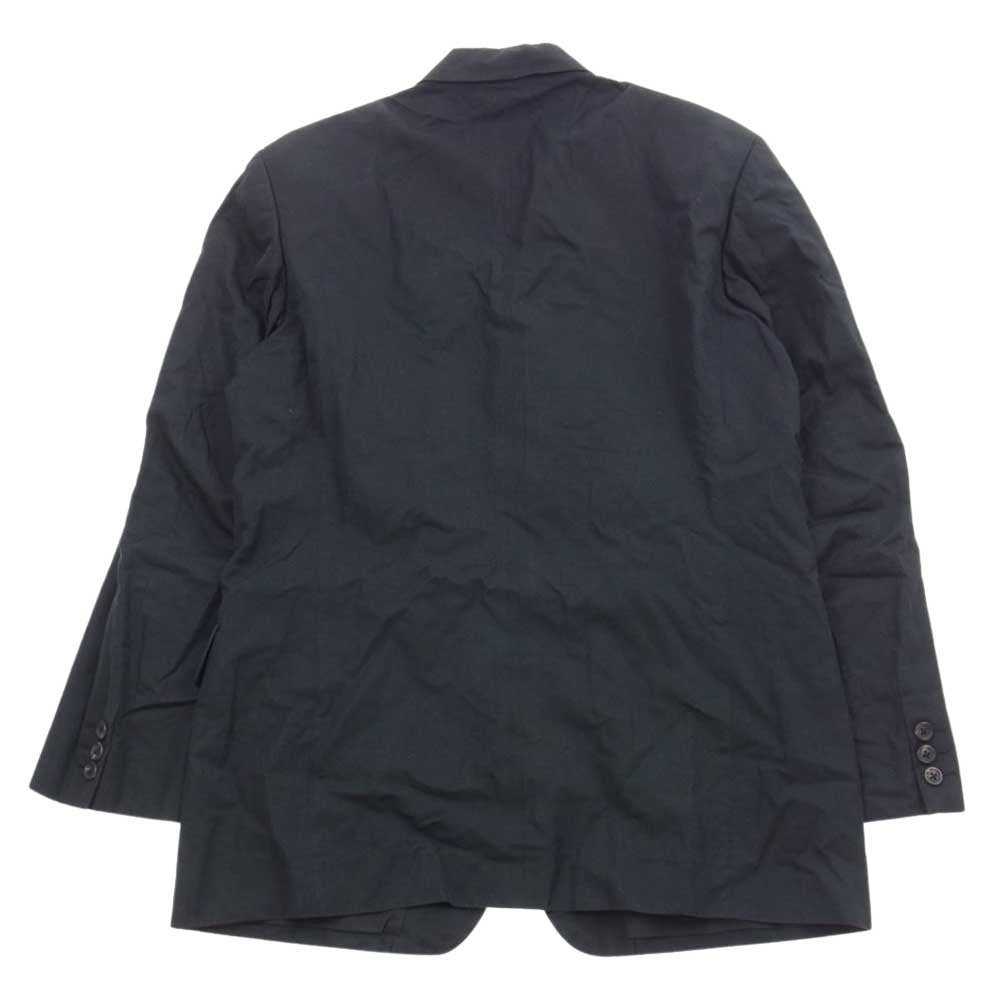 Yohji Yamamoto ヨウジヤマモト HE-J80-982 HE-P83-982 COSTUME D'HOMME コスチュームドオム リネンコットン 3Bテーラード ジャケット 2タック スラックス パン ツ セットアップ　 ブラック系 2【中古】