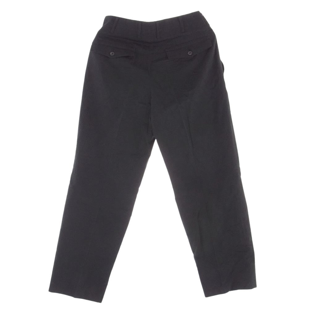 Yohji Yamamoto ヨウジヤマモト HE-J80-982 HE-P83-982 COSTUME D'HOMME コスチュームドオム リネンコットン 3Bテーラード ジャケット 2タック スラックス パン ツ セットアップ　 ブラック系 2【中古】