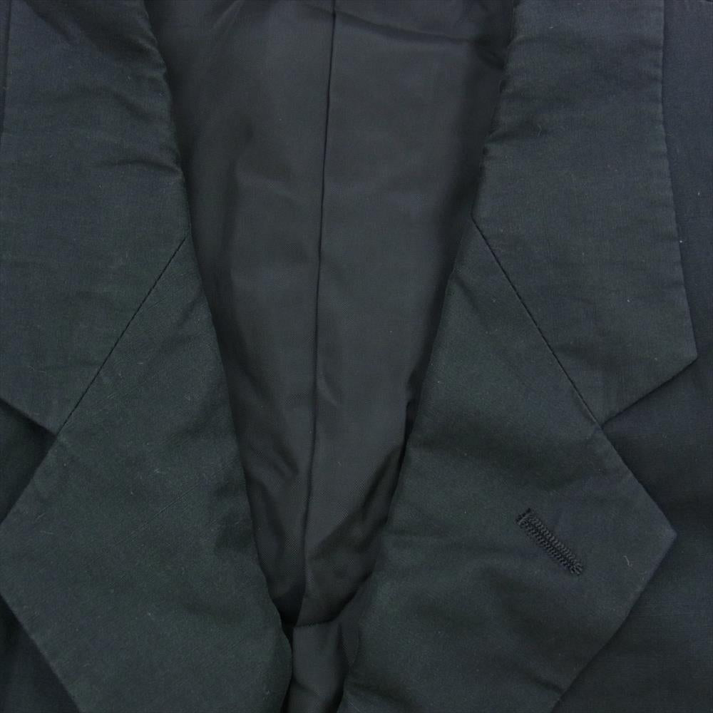 Yohji Yamamoto ヨウジヤマモト HE-J80-982 HE-P83-982 COSTUME D'HOMME コスチュームドオム リネンコットン 3Bテーラード ジャケット 2タック スラックス パン ツ セットアップ　 ブラック系 2【中古】