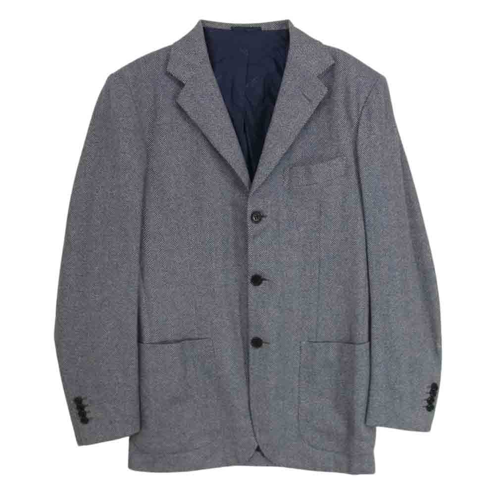 キートン カシミア ヘリンボーン テーラード ジャケット ブルー系 サイズ表記無【中古】