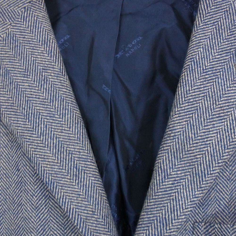 キートン カシミア ヘリンボーン テーラード ジャケット ブルー系 サイズ表記無【中古】