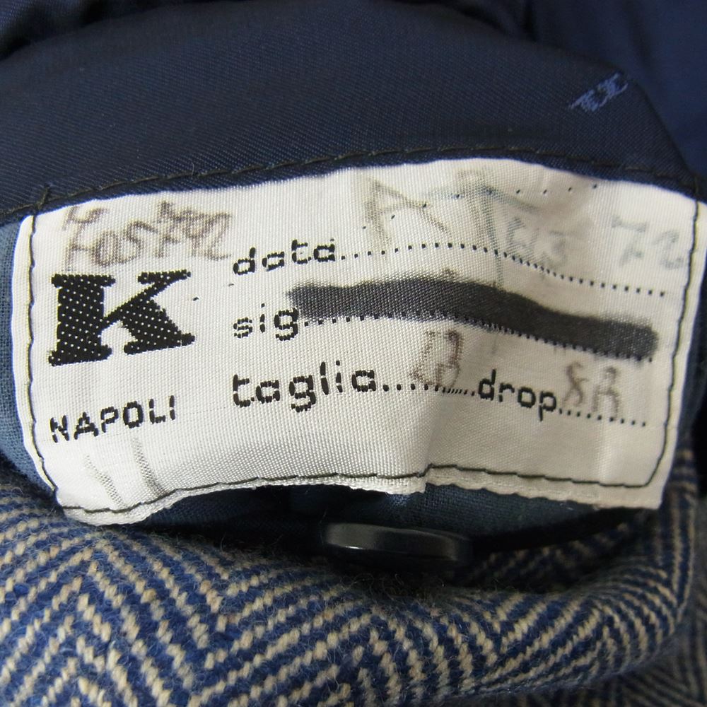 キートン カシミア ヘリンボーン テーラード ジャケット ブルー系 サイズ表記無【中古】