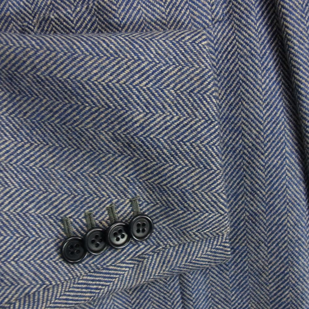 キートン カシミア ヘリンボーン テーラード ジャケット ブルー系 サイズ表記無【中古】