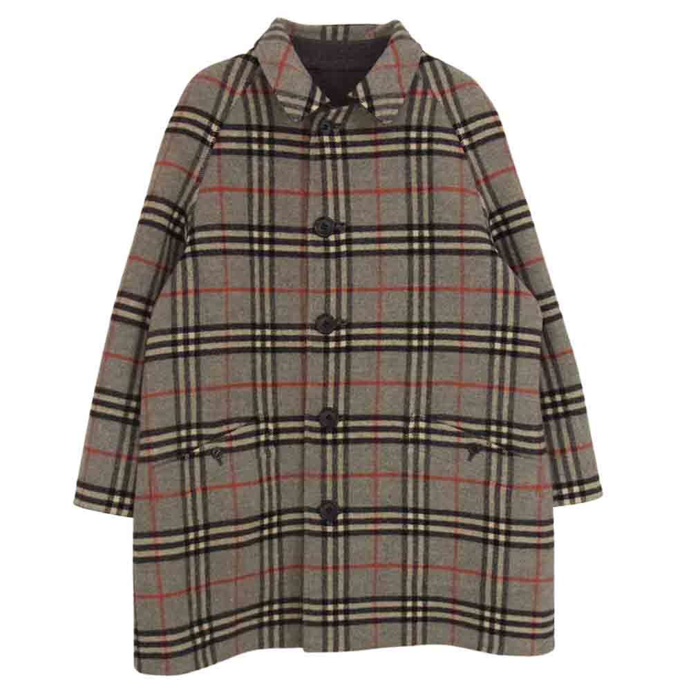 BURBERRY バーバリー 01632-00 Burberrys バーバリーズ ノバチェック リバーシブル ウール コート グレー系 7AB2【中古】