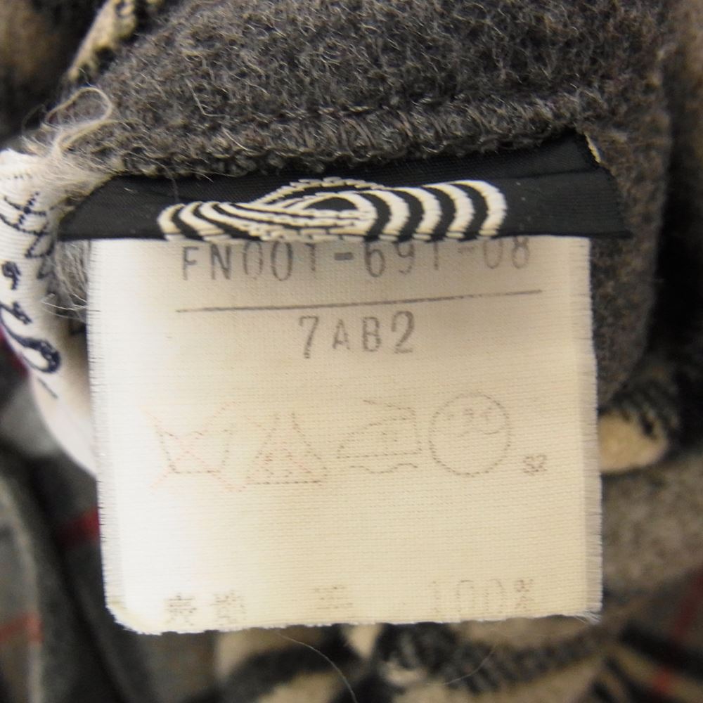 BURBERRY バーバリー 01632-00 Burberrys バーバリーズ ノバチェック リバーシブル ウール コート グレー系 7AB2【中古】