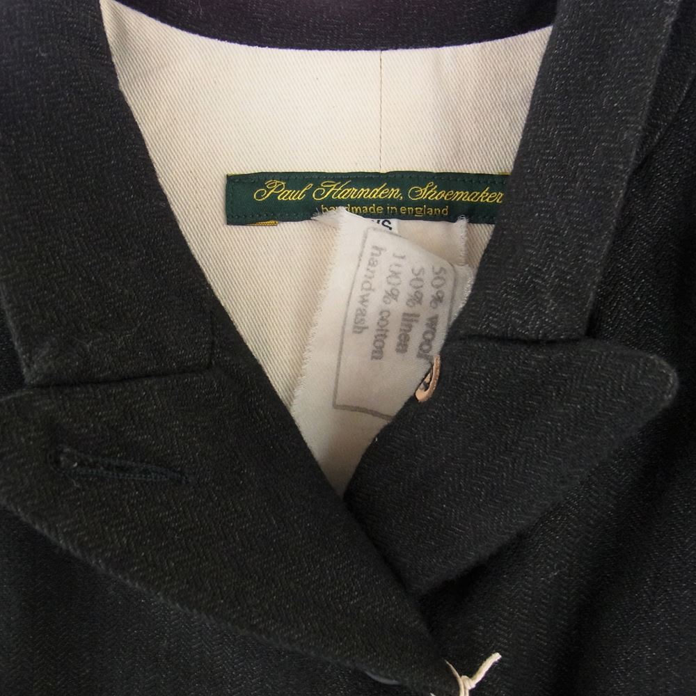 Paul Harnden ポールハーデン Women's Boy Coat ウールリネン ボーイ ロング コート ブラック系 XS【美品】【中古】