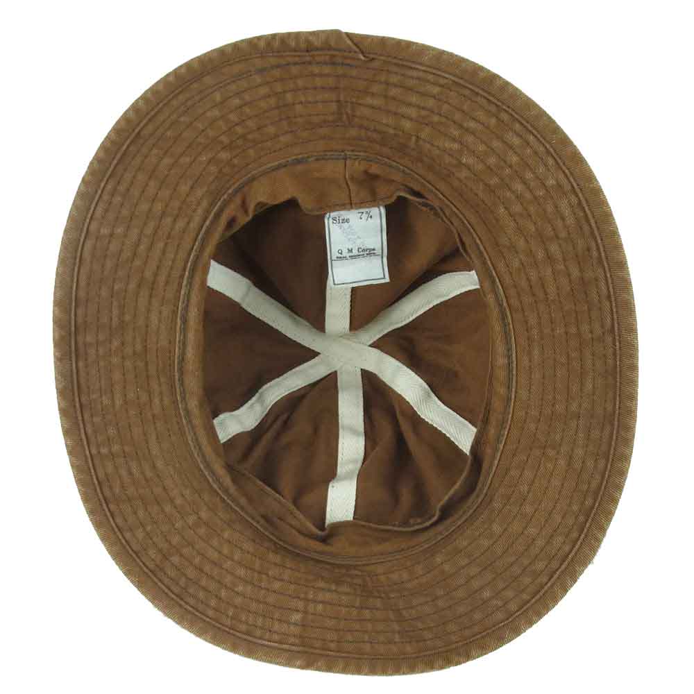 The REAL McCOY'S ザリアルマッコイズ WW1 BROWN FATIGUE HAT 6パネル ワーク ハット 帽子 ブラウン系 7.75【中古】