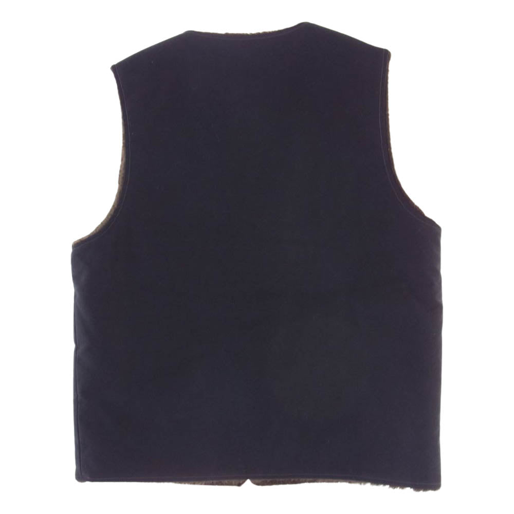 The REAL McCOY'S ザリアルマッコイズ VEST ALPACA PILE LINED DEMOTEX アルパカ デッキ ベスト ダークネイビー系 38【中古】