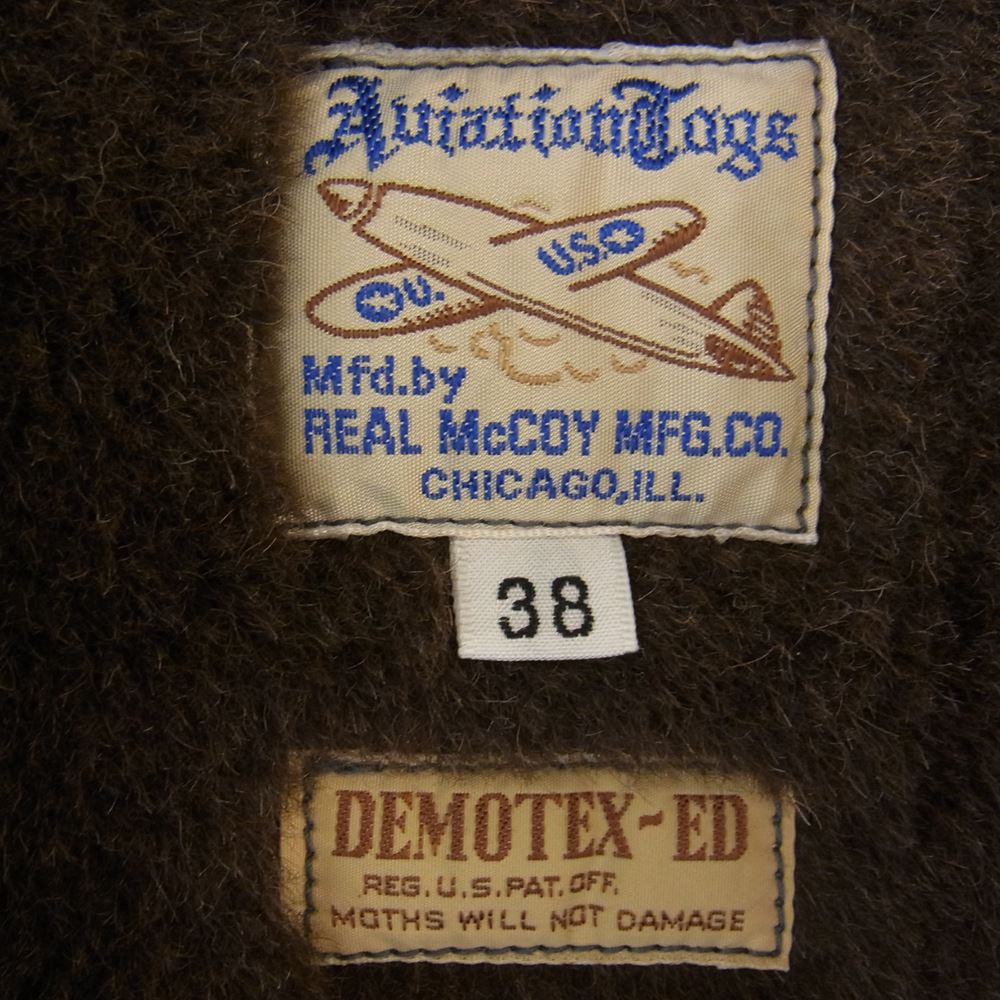 The REAL McCOY'S ザリアルマッコイズ VEST ALPACA PILE LINED DEMOTEX アルパカ デッキ ベスト ダークネイビー系 38【中古】