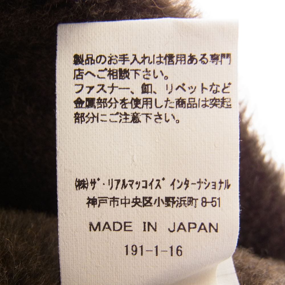 The REAL McCOY'S ザリアルマッコイズ VEST ALPACA PILE LINED DEMOTEX アルパカ デッキ ベスト ダークネイビー系 38【中古】