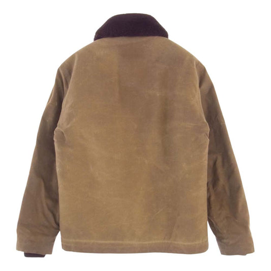 WESCO ウエスコ × DEHEN N-1 JACKET Dark Tan & Brown Sheep Skin Mouton ディーエン オイルド デッキ ジャケット ライトブラウン系 M【中古】