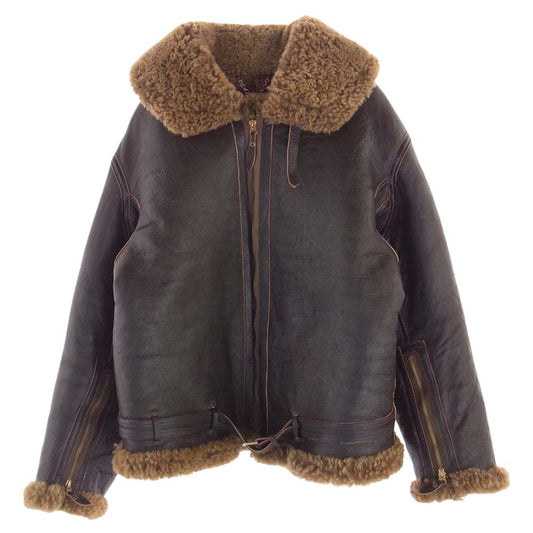 The REAL McCOY'S ザリアルマッコイズ MJ20102 R.A.F. IRVIN FLIGHT JACKET アーヴィン フライト ジャケット ムートン ブラウン系【美品】【中古】