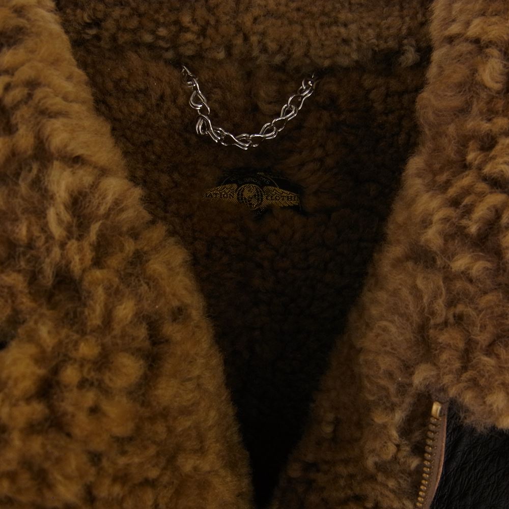 The REAL McCOY'S ザリアルマッコイズ MJ20102 R.A.F. IRVIN FLIGHT JACKET アーヴィン フライト ジャケット ムートン ブラウン系【美品】【中古】
