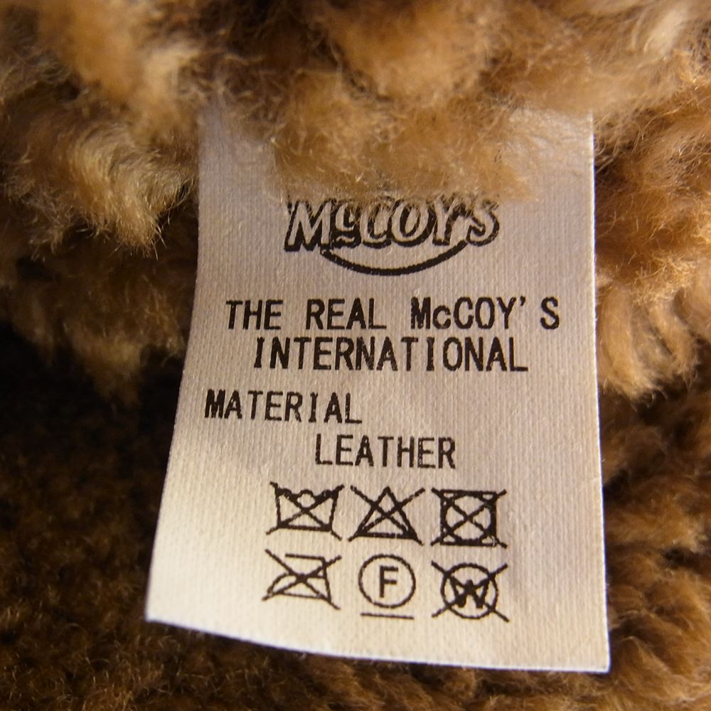 The REAL McCOY'S ザリアルマッコイズ MJ20102 R.A.F. IRVIN FLIGHT JACKET アーヴィン フライト ジャケット ムートン ブラウン系【美品】【中古】