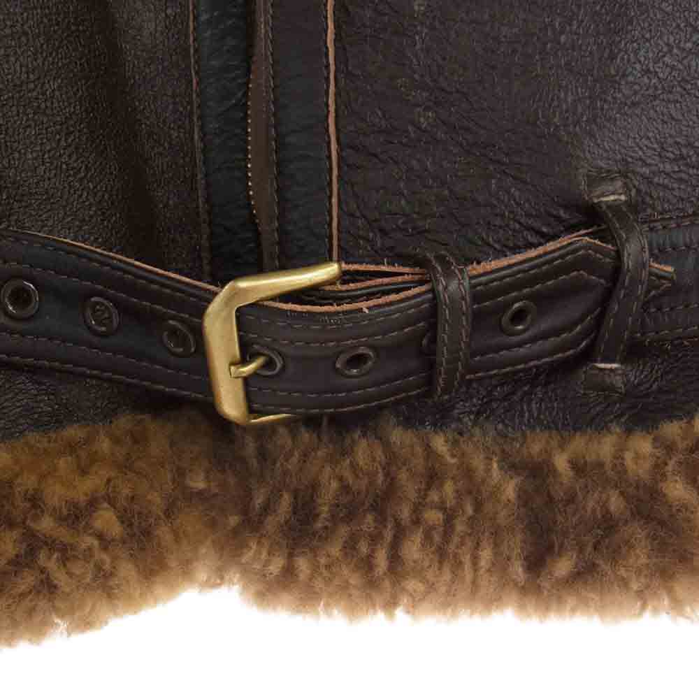 The REAL McCOY'S ザリアルマッコイズ MJ20102 R.A.F. IRVIN FLIGHT JACKET アーヴィン フライト ジャケット ムートン ブラウン系【美品】【中古】