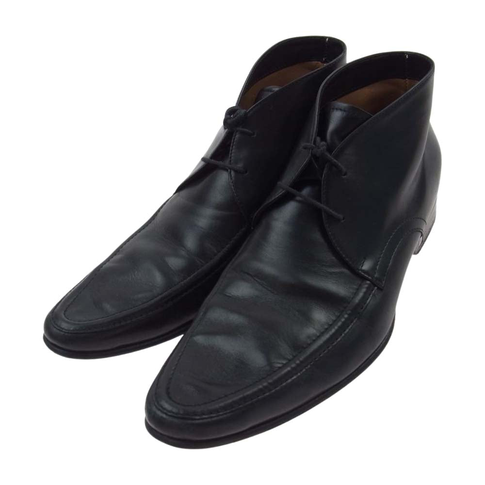 LOUIS VUITTON ルイ・ヴィトン BA0055 Uチップ レザー チャッカブーツ ブラック系 6.5【中古】
