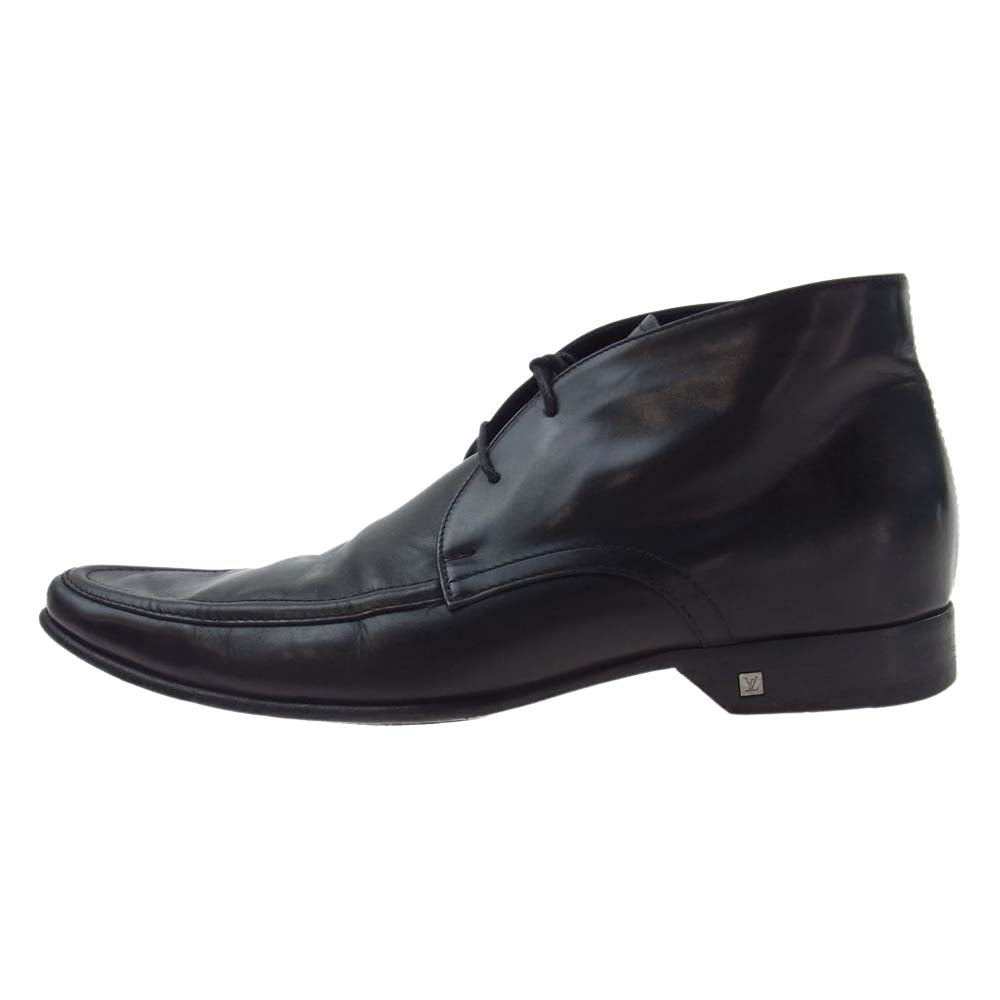 LOUIS VUITTON ルイ・ヴィトン BA0055 Uチップ レザー チャッカブーツ ブラック系 6.5【中古】