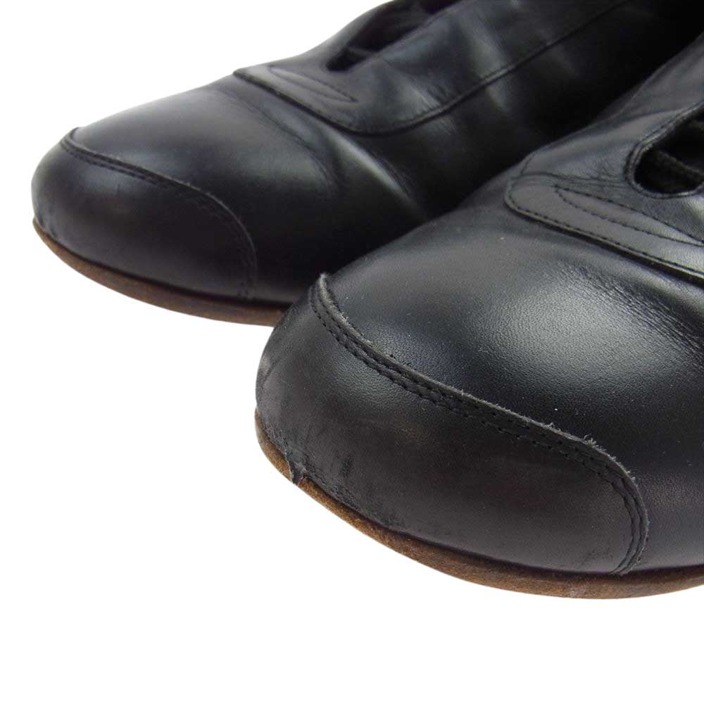 LOUIS VUITTON ルイ・ヴィトン GO 0093 ロゴパッチ レザー ローカット スニーカー ブラック系 6.5【中古】