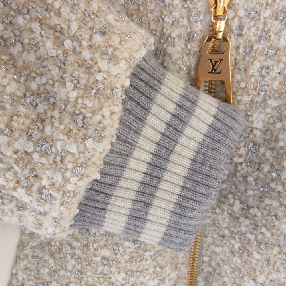 LOUIS VUITTON ルイ・ヴィトン 1AA94 国内正規品 ルレックスツイード バーシティ ボンバージャケット マルチカラー系 34【美品】【中古】