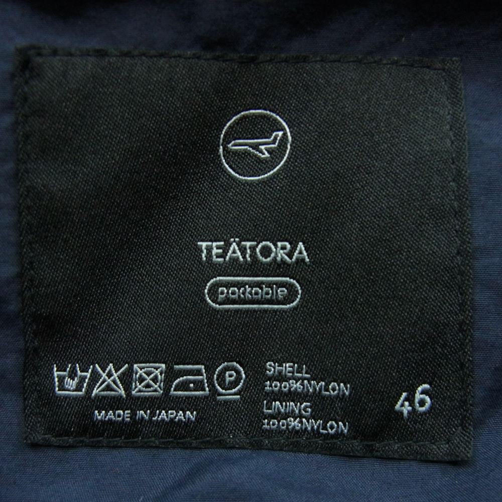 TEATORA テアトラ tt-102-P DEVICE COAT packable デバイス コート パッカブル ナイロン 日本製 ネイビー系 46【中古】