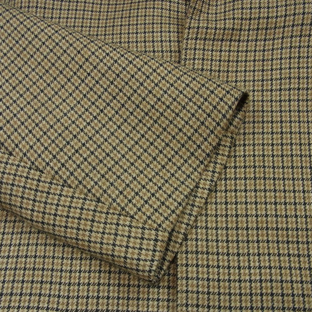 AURALEE オーラリー 17AW A7AC01BN Double Face Check Long Coat ダブルフェイス チェック ロング コート ベージュ系 ブラウン系 3【美品】【中古】